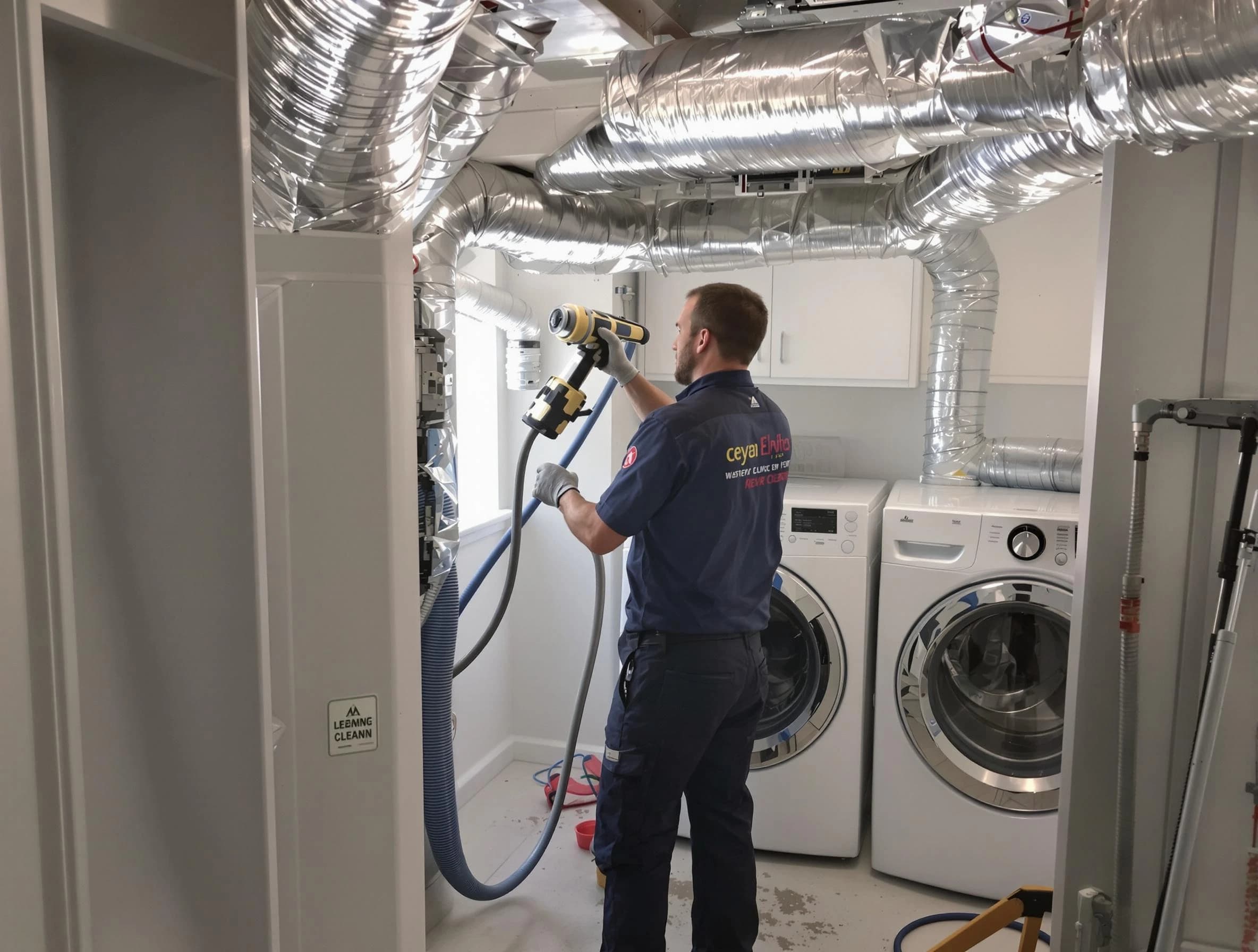 Lilburn Dryer Vent Cleaning specialist using advanced equipment for thorough duct cleaning in Lilburn