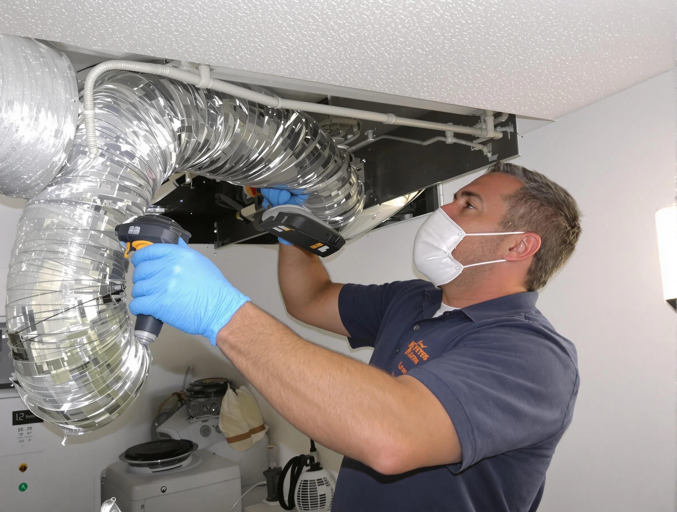 Lilburn Dryer Vent Cleaning professional performing thorough residential dryer vent cleaning in Lilburn