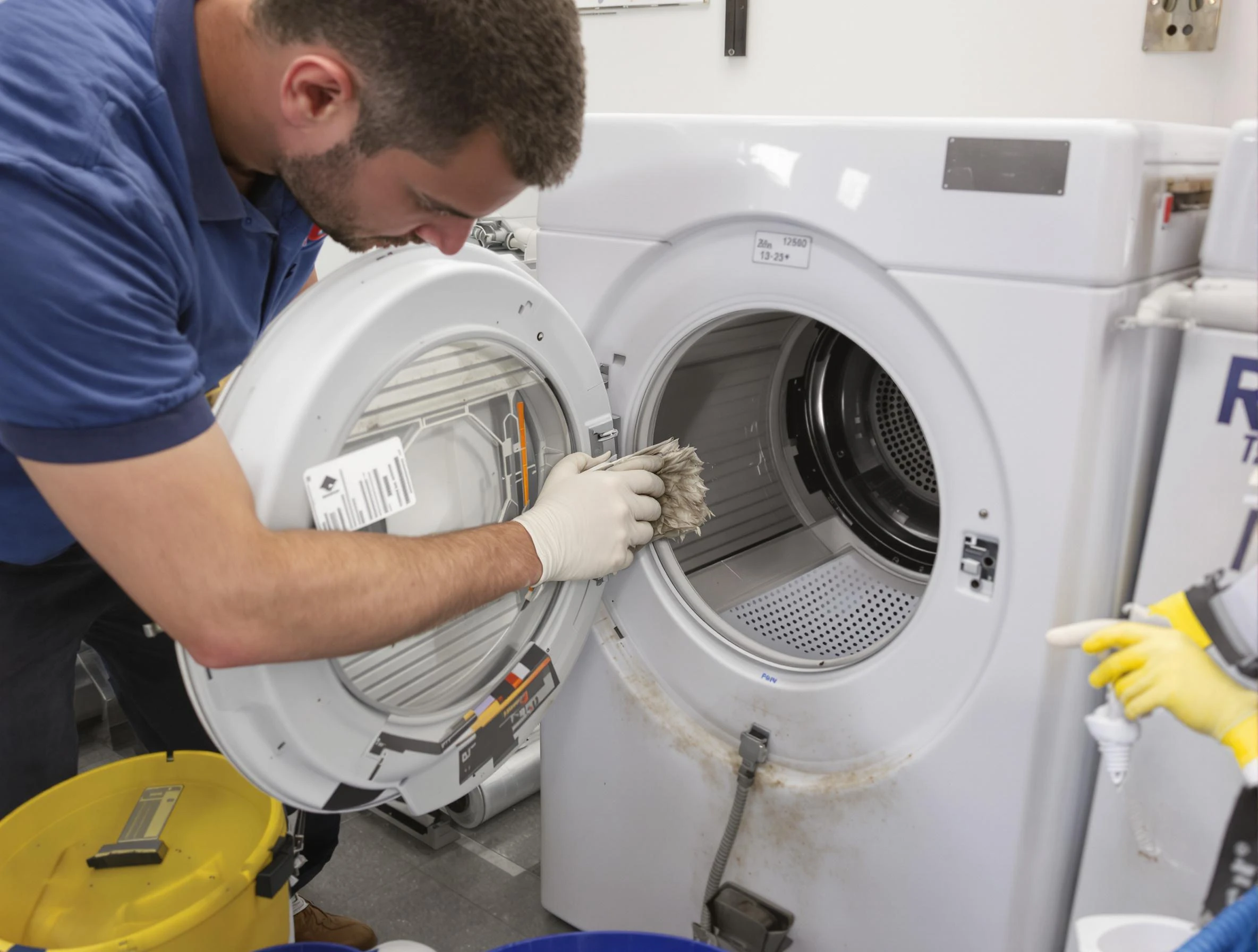Lilburn Dryer Vent Cleaning specialist performing detailed lint trap cleaning service in Lilburn